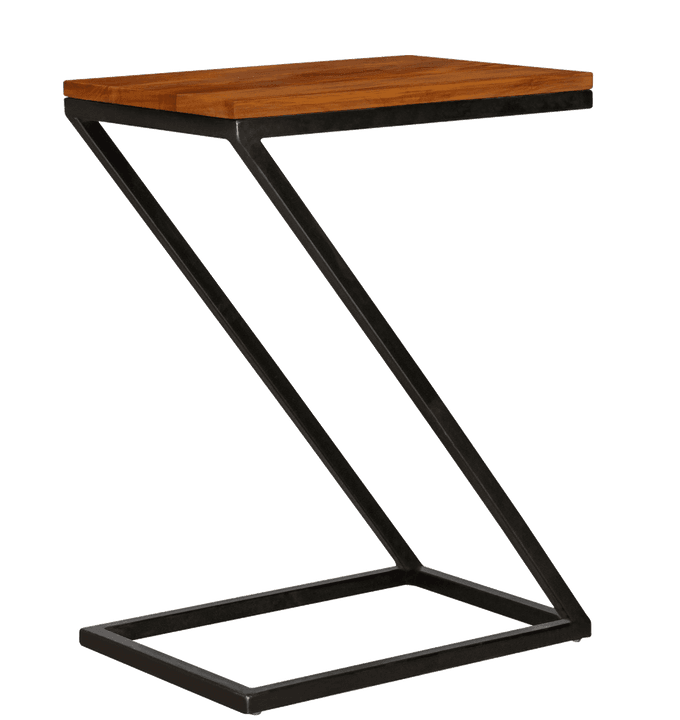 Kalpavriksh Solid Acacia Wood Z Shaped End and Side Table