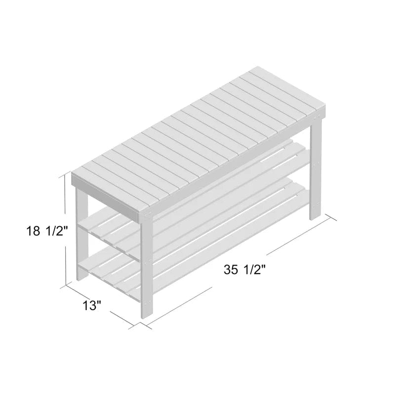 Kalpavriksh Solid Acacia wood Open Shelf Shoe Rack With Seat - Image 3