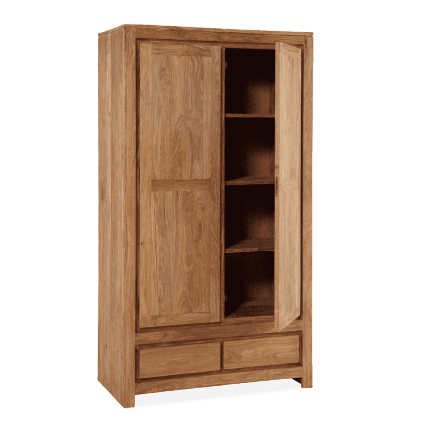 Kalpavriksh Two Door and Two Drawer Solid Wood Wardrabe - Image 2