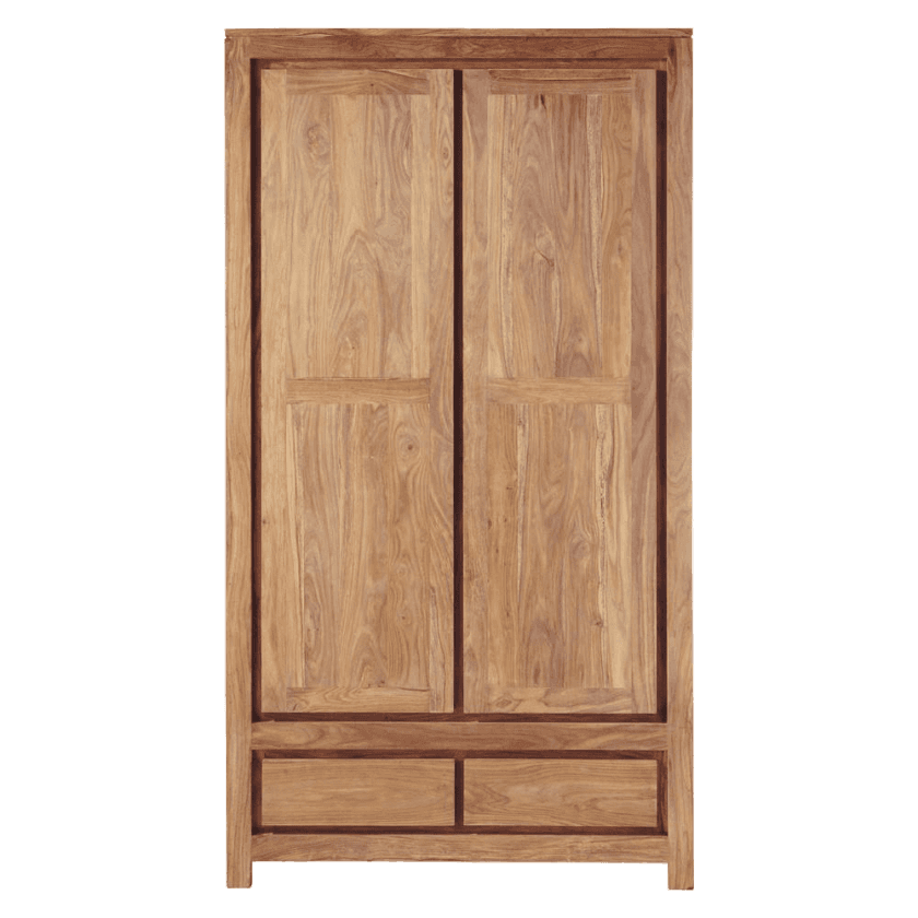 Kalpavriksh Two Door and Two Drawer Solid Wood Wardrabe