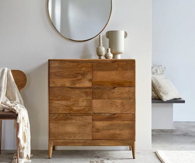 Kalpavriksh Solid Mango Wood Chest Of Drawer