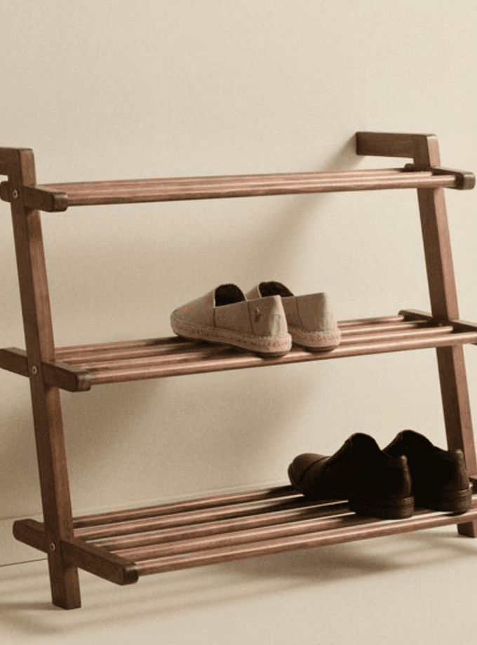 Kalpavriksh Solid Mango wood 3-Tier Shoe Rack