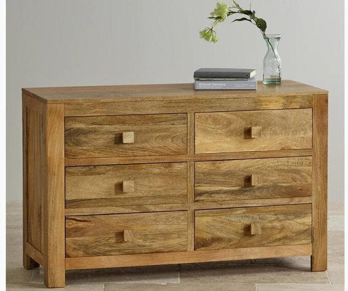 Kalpavriksh Solid Mango Wood Six Drawer Chest Of Drawer