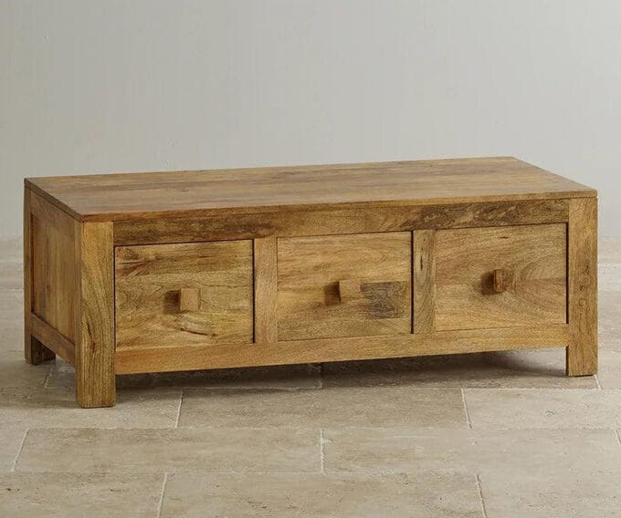 Kalpavriksh Solid Mango Wood 6 Drawer Coffee Table