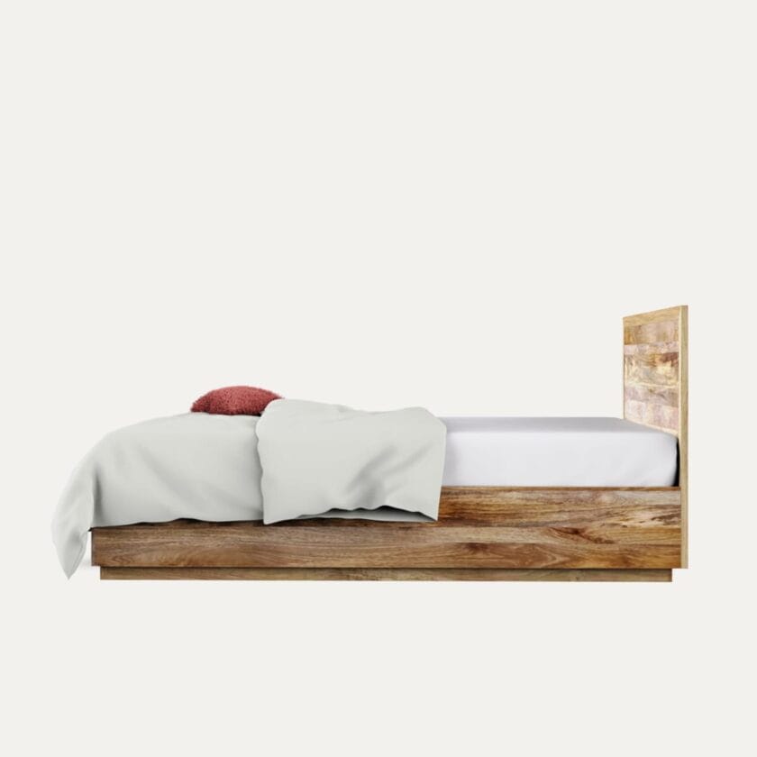 Kalpavriksh Solid Mango Wood Hydraulic Storage Bed - Image 3