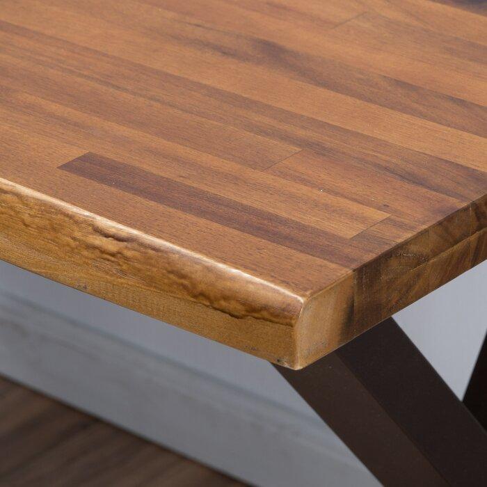 Kalpavriksh Solid Acacia Wood Office Table with Steel Legs - Image 3