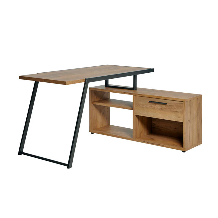 Kalpavriksh Solid Wood and Metal Frame Office Table - Image 2