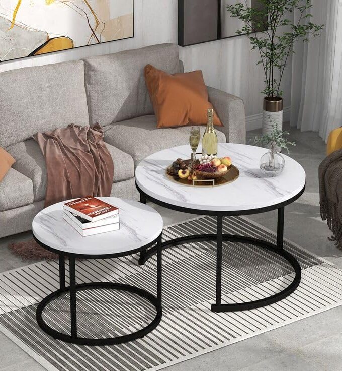 Kalpavriksh Iron Frame Handmade Coffee Table