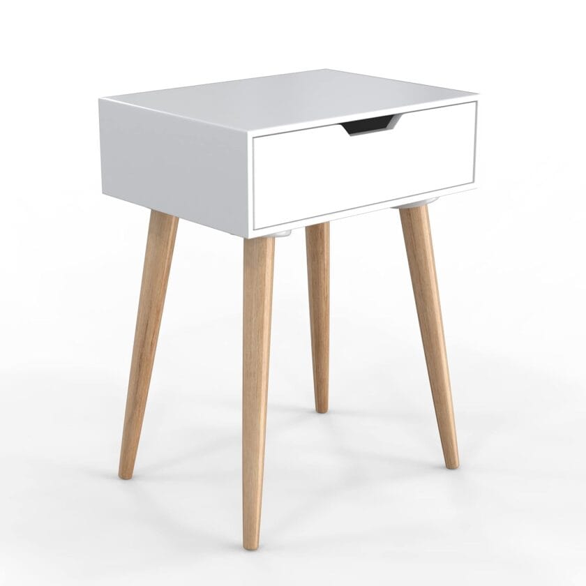 Kalpavriksh Solid and Engineered Wood Bedside Table And End/side Table With One Drawer - Image 4