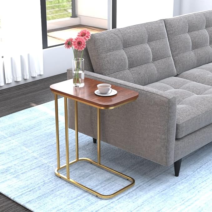 Kalpavriksh Iron Frame And Engineered Wood End/Side Table