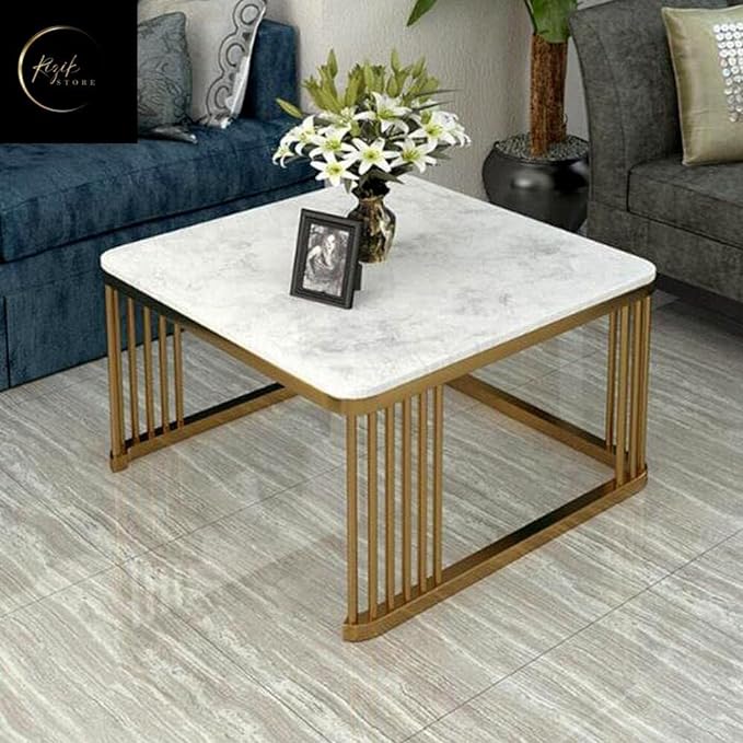 Kalpavriksh  Iron Frame And Engineered Wood Coffee Table