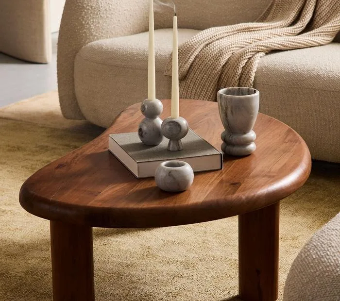 Kalpavriksh Solid Acacia Wood Coffee Table - Image 2