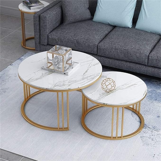 Kalpavriksh  Iron Frame And Engineered Wood Coffee Table