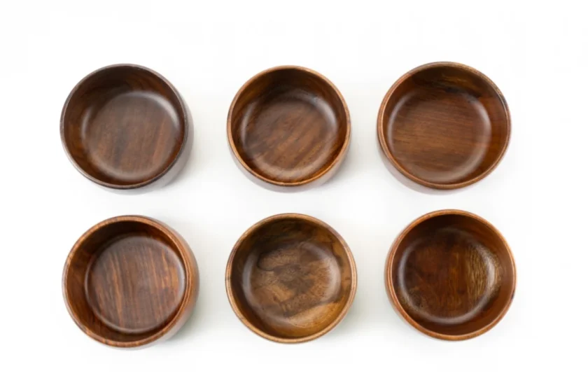 Kalpavriksh Solid Acacia Wood Bowls Set Of Six - Image 2