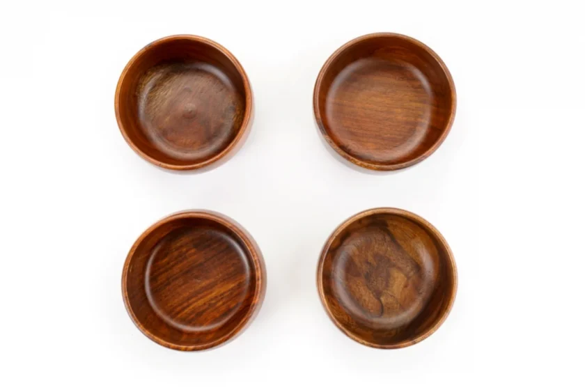 Kalpavriksh Solid Acacia Wood Bowls Set Of Four - Image 2