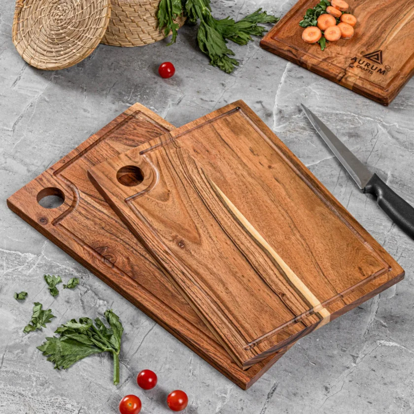 Kalpavriksh Solid Acacia Wood Chopping Board - Image 3