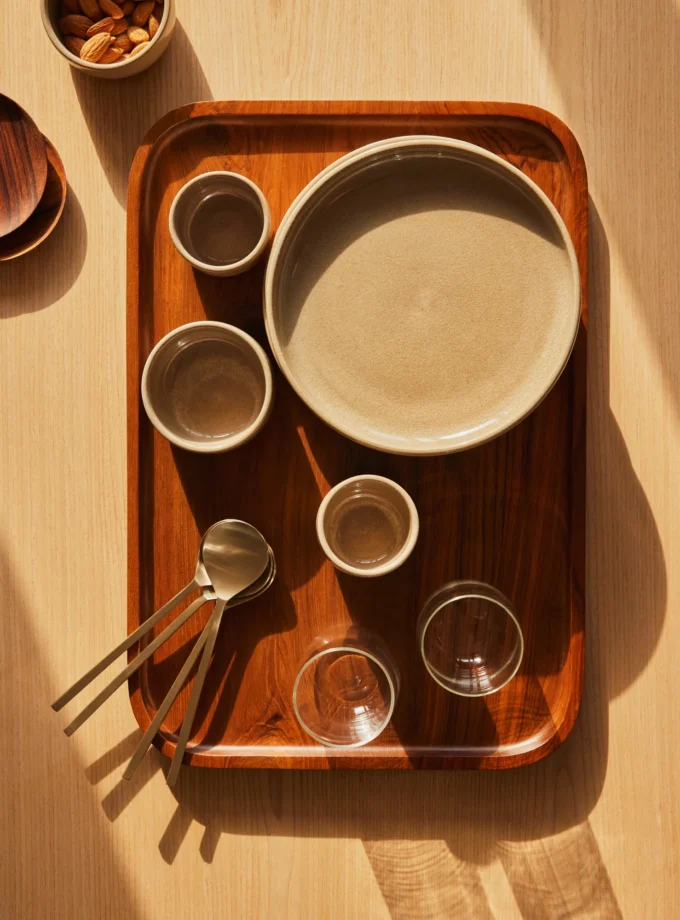 Kalpavriksh Solid Mango wood Tray