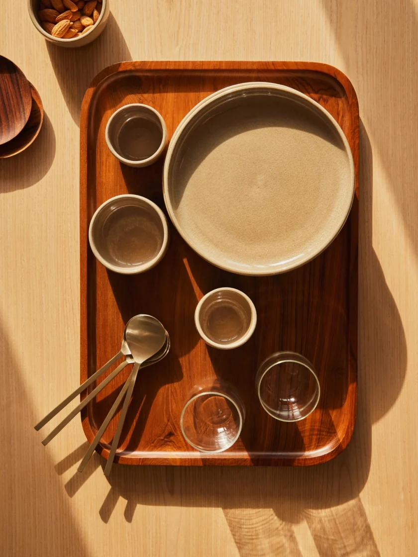 Kalpavriksh Solid Mango wood Tray