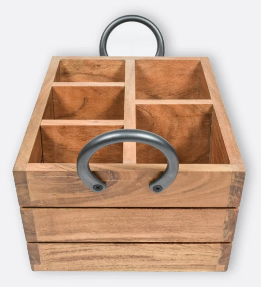 Kalpavriksh Solid Mango Wood Cutlery Holder/Stand - Image 2