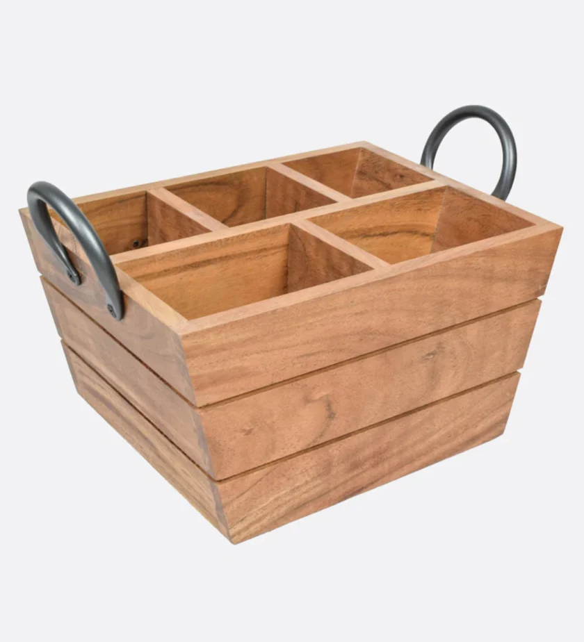 Kalpavriksh Solid Mango Wood Cutlery Holder/Stand - Image 4