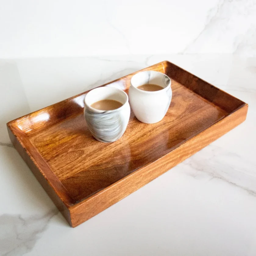 Kalpavriksh Solid Mango Wood Tray