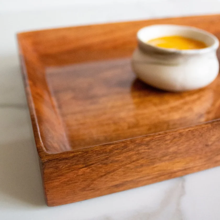 Kalpavriksh Solid Mango Wood Tray - Image 3