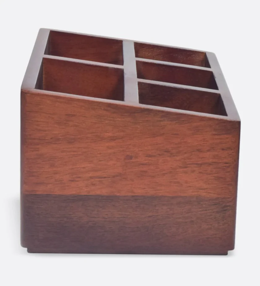 Kalpavriksh Solid Acacia Wood Cutlery Holder/Stand - Image 2