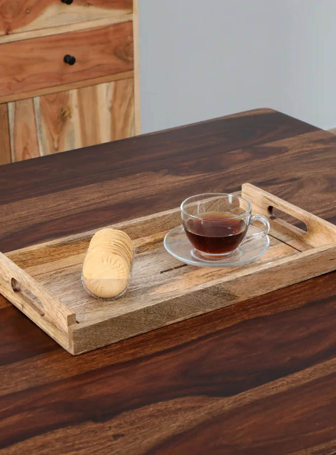 Kalpavriksh Solid Mango Wood Tray
