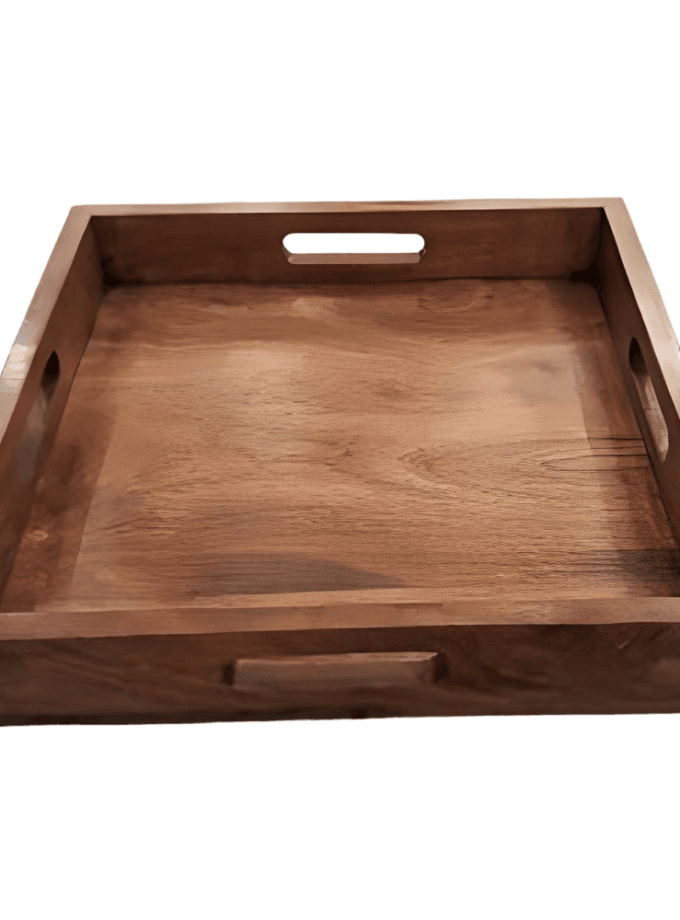 Kalpavriksh Solid Mango Wood Tray